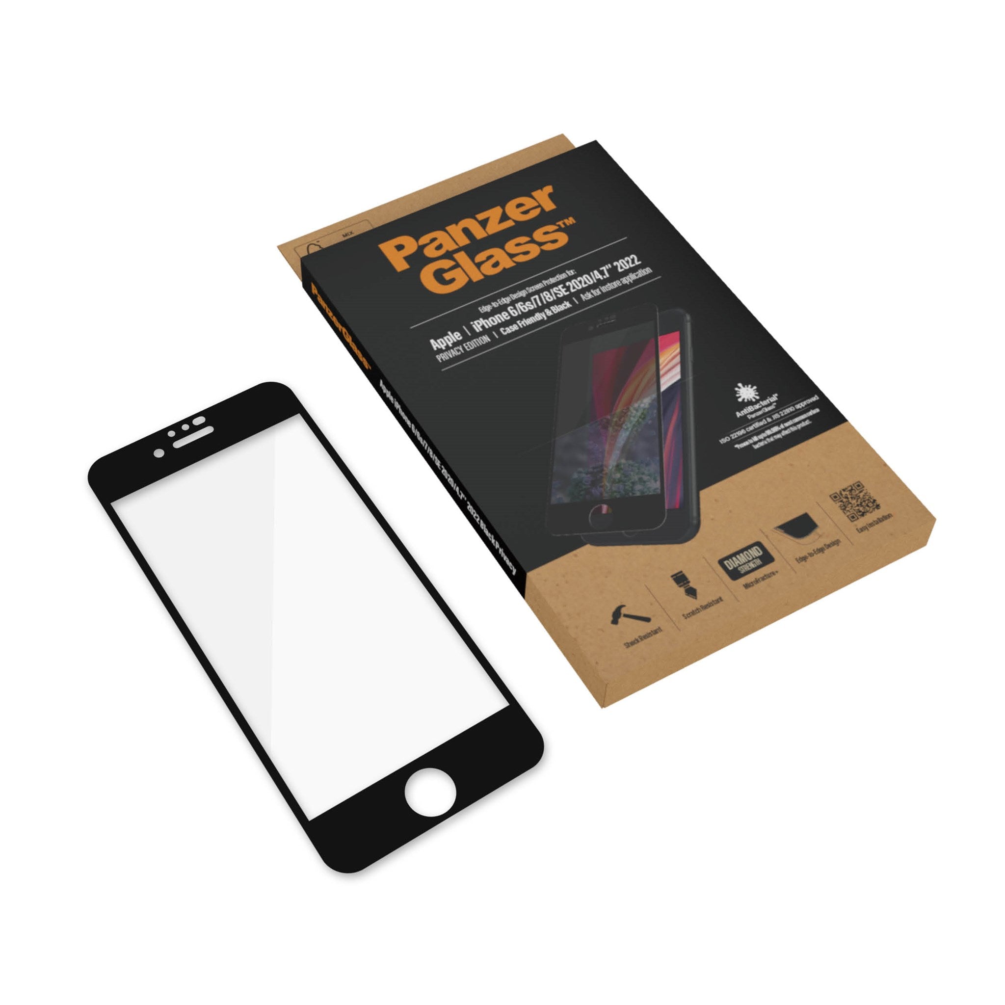 PanzerGlass® Screen Protector iPhone 8 | 7 | 6s | 6 | SE (2020/2022) | Edge-to-Edge